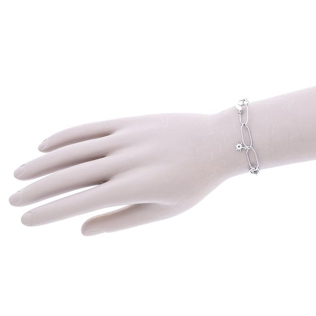 PULSERA ACERO ESLABONES COLGANTES