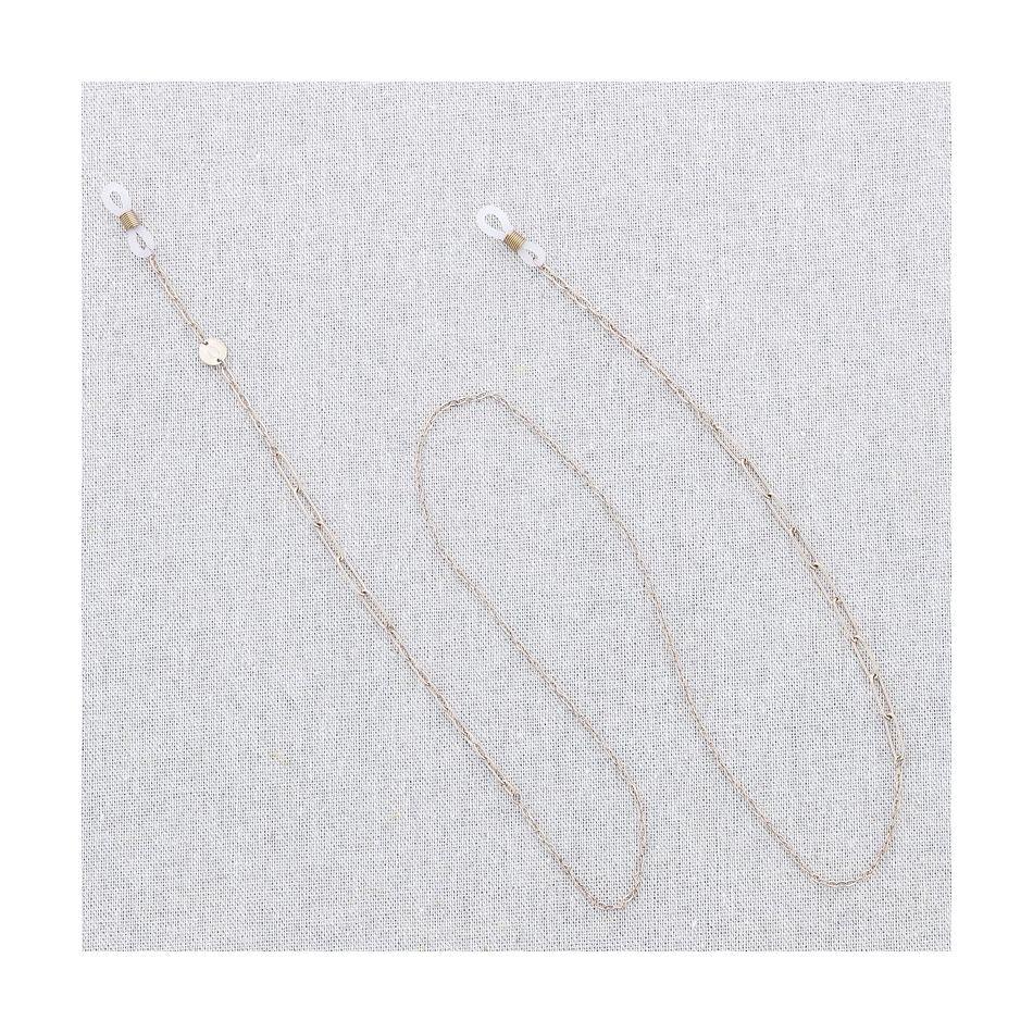 STEEL NECKLACE GLASSES STRAP FACETED STONE