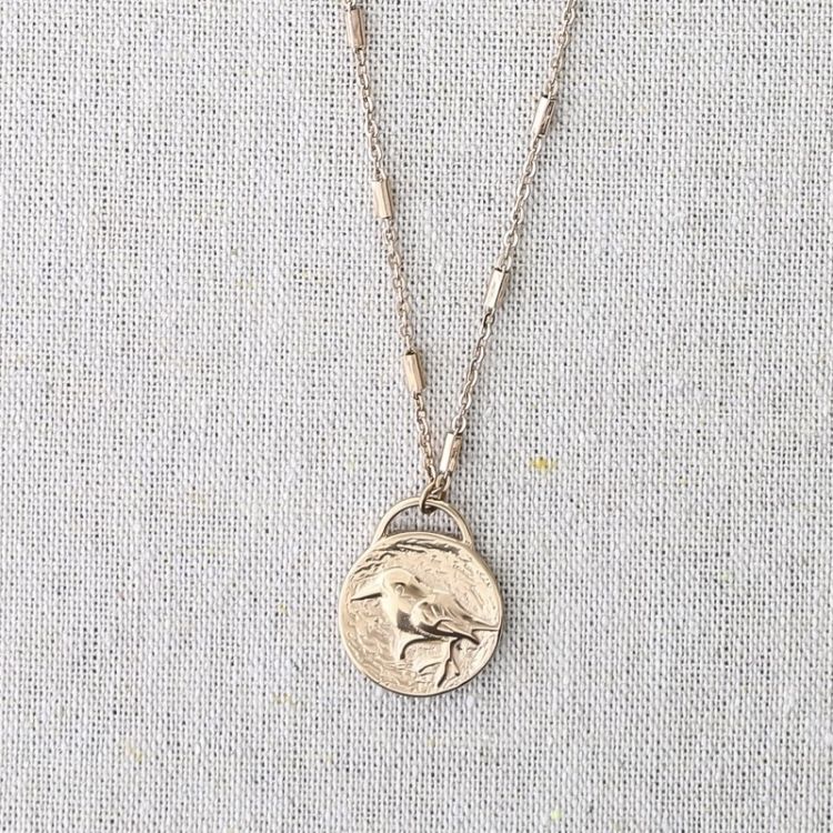 COLLAR ACERO COLGANTE MEDALLA 2