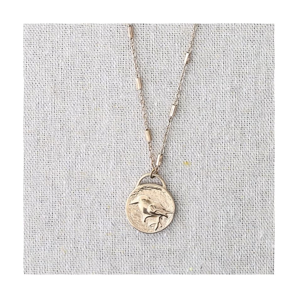 COLLAR ACERO COLGANTE MEDALLA