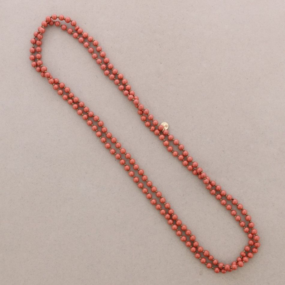 LONG NECKLACE BALLS KNOTS 1.5M*6MM
