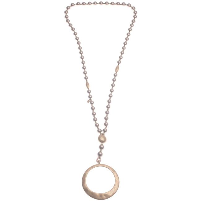 COLLAR LARGO COLGANTE ANILLA METAL