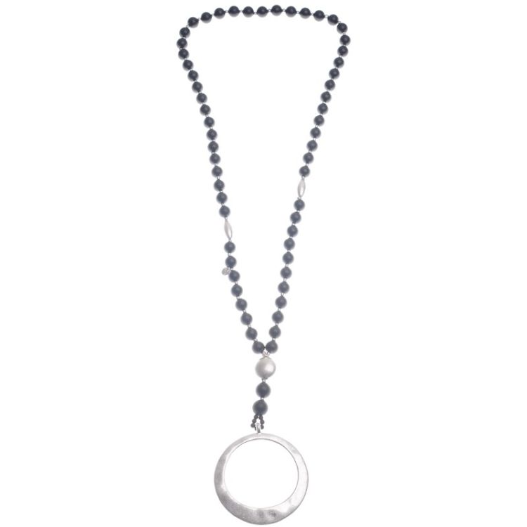 COLLAR LARGO COLGANTE ANILLA METAL 2