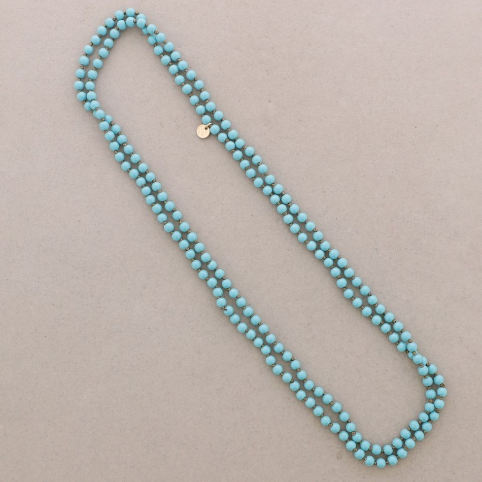 COLLAR LARGO BOLAS NUDOS 1.5M*6MM