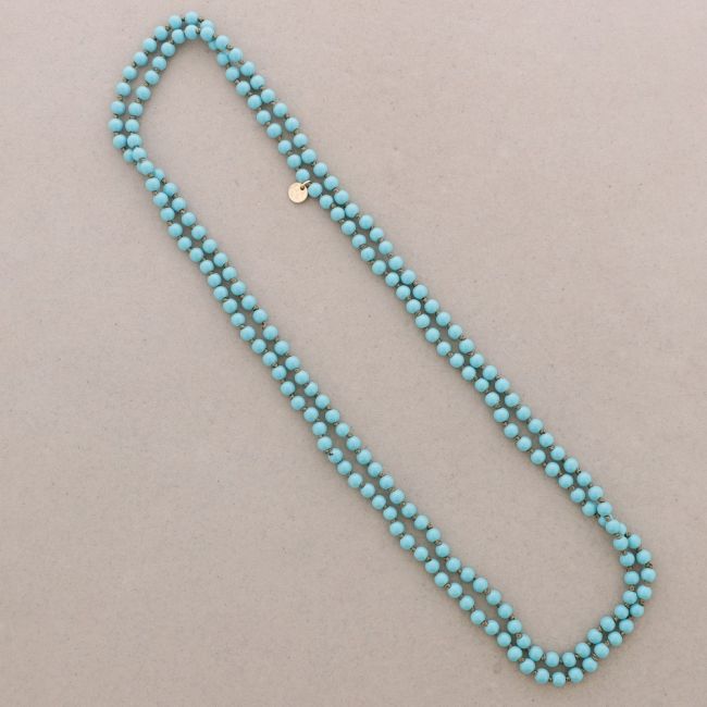 COLLAR LARGO BOLAS NUDOS 1.5M*6MM