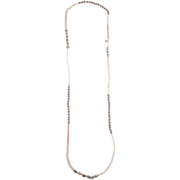 1.2M METAL TUBES BALLS LONG NECKLACE
