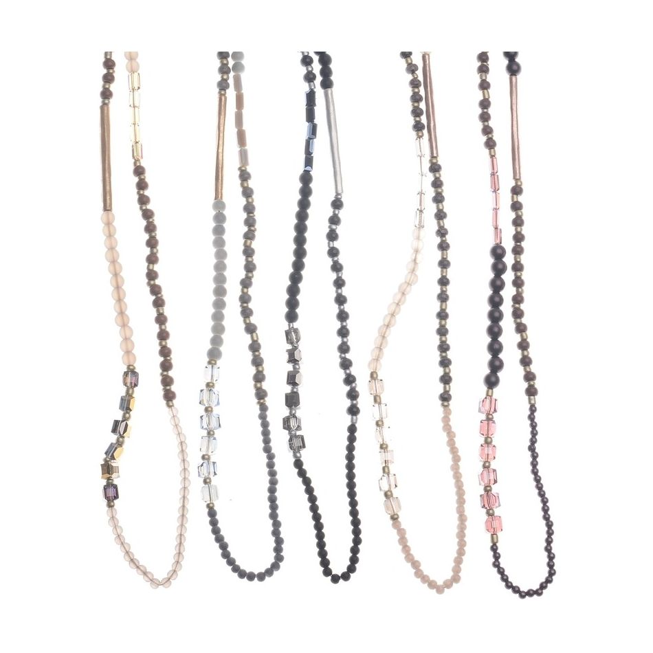 1.2M METAL TUBES BALLS LONG NECKLACE