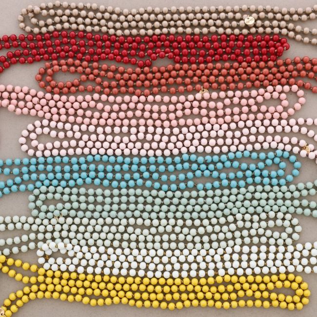 COLLAR LARGO BOLAS NUDOS 1.5M*6MM