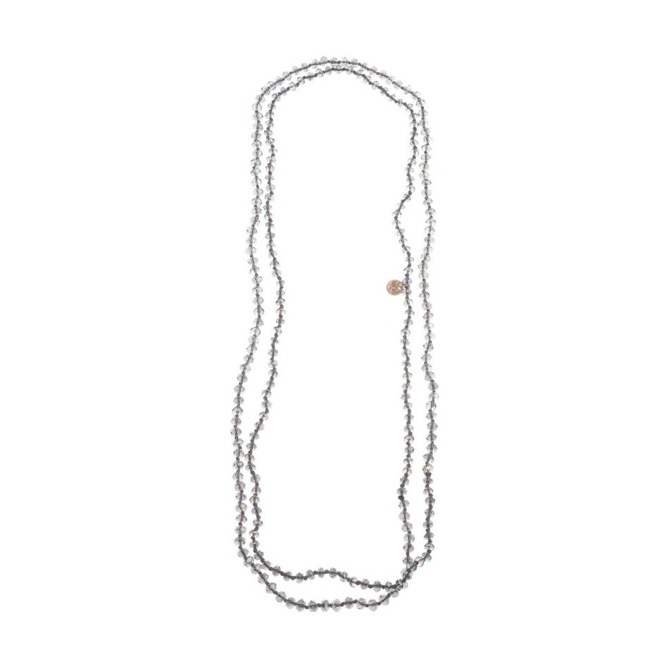 COLLAR LARGO CRISTALES FACETADOS 6MM