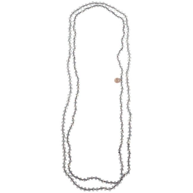 COLLAR LARGO CRISTALES FACETADOS 6MM
