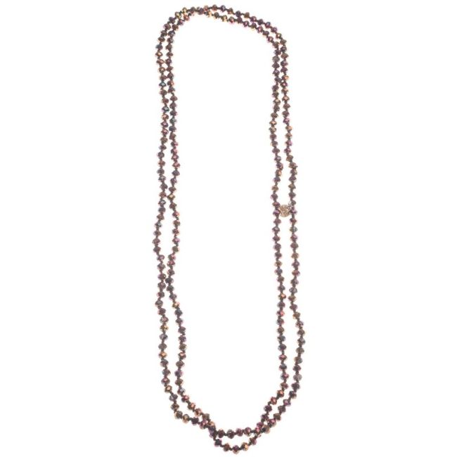 COLLAR LARGO CRISTALES FACETADOS 6MM
