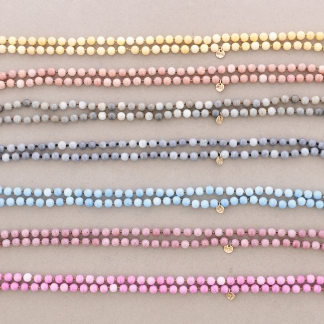 LONG BALLS KNOTTED NECKLACE
