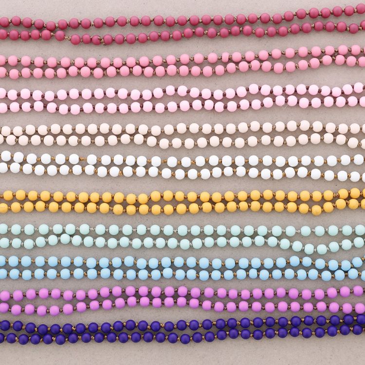 COLLAR LARGO BOLAS NUDOS 1.5M*6MM 2