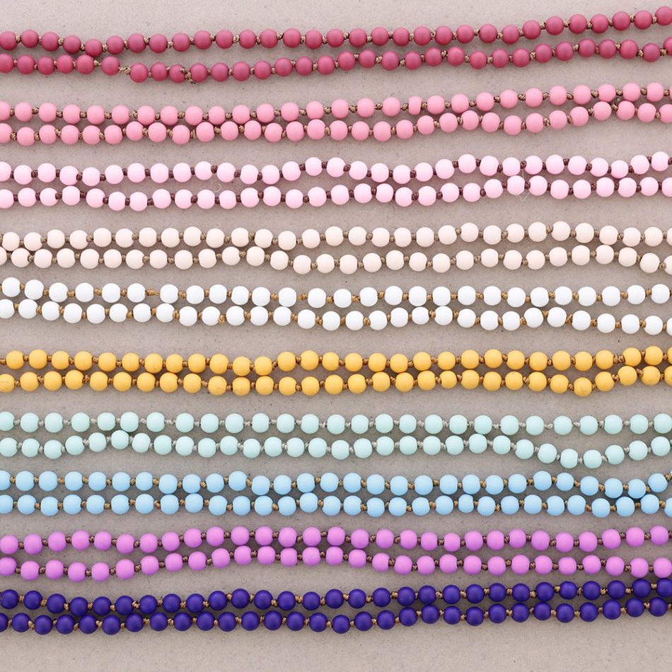 COLLAR LARGO BOLAS NUDOS 1.5M*6MM