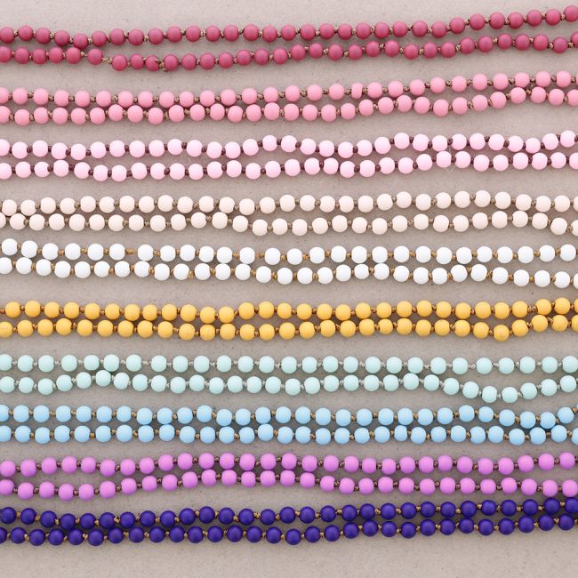 LONG NECKLACE BALLS KNOTS 1.5M*6MM