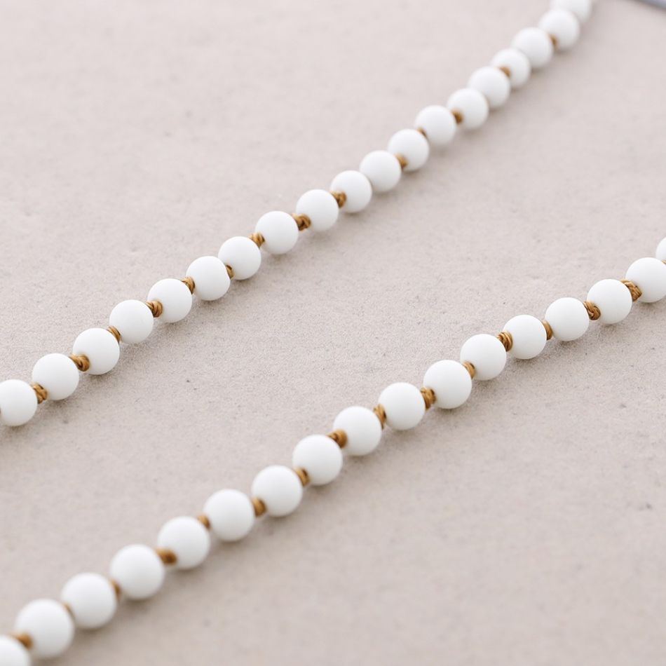 LONG NECKLACE BALLS KNOTS 1.5M*6MM