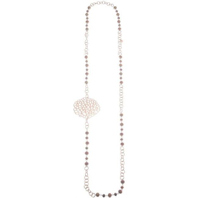 COLLAR LARGO CADENA CUENTAS CRISTALES