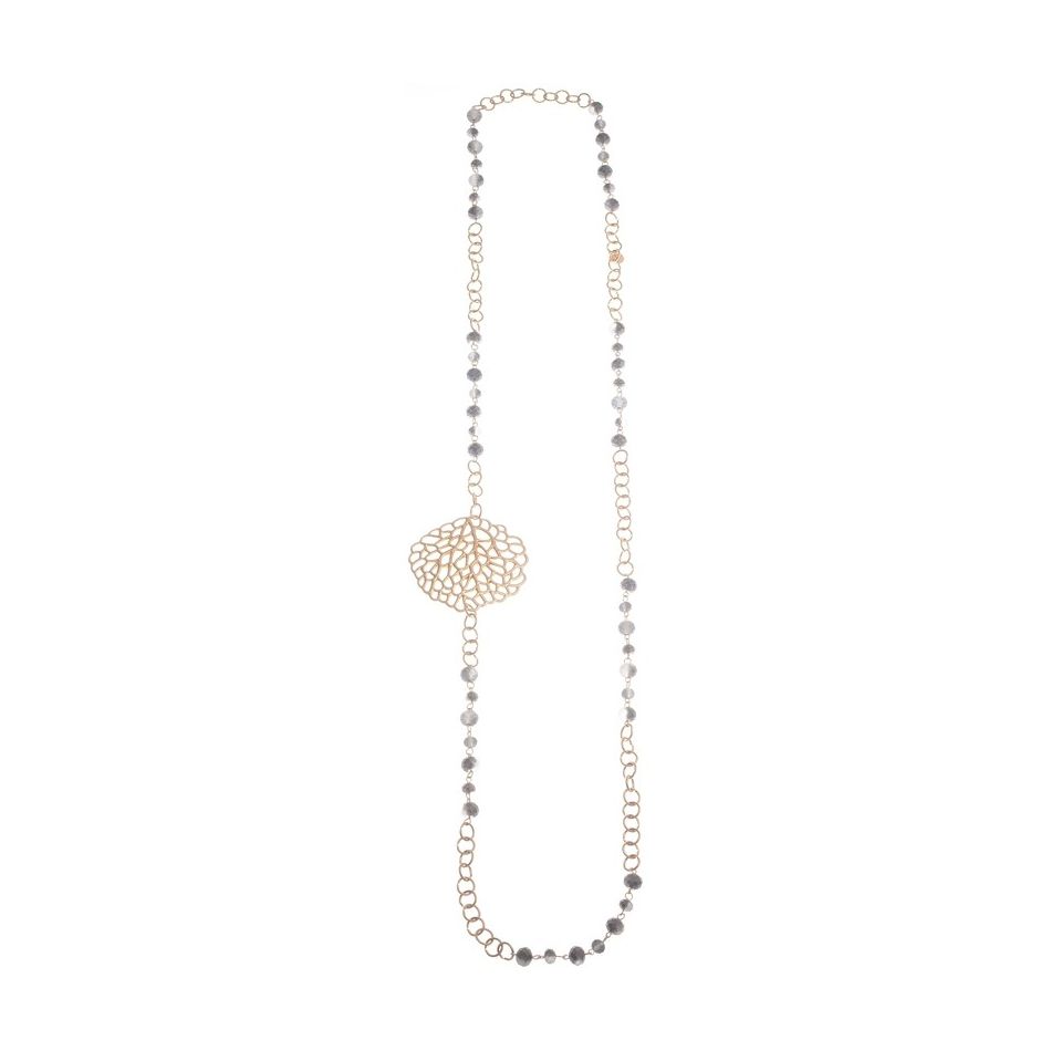 COLLAR LARGO CADENA CUENTAS CRISTALES