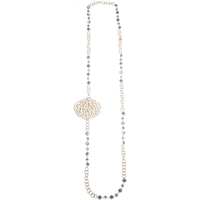 COLLAR LARGO CADENA CUENTAS CRISTALES