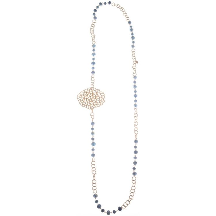 COLLAR LARGO CADENA CUENTAS CRISTALES 2