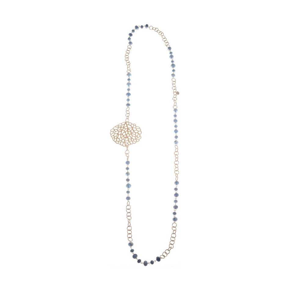 COLLAR LARGO CADENA CUENTAS CRISTALES