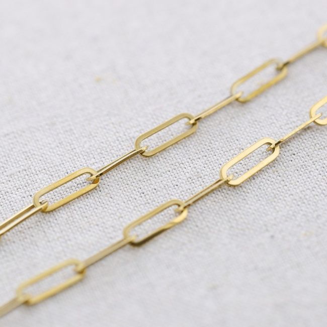 STEEL SHORT NECKLACE WITH RECTANGULAR CHAIN