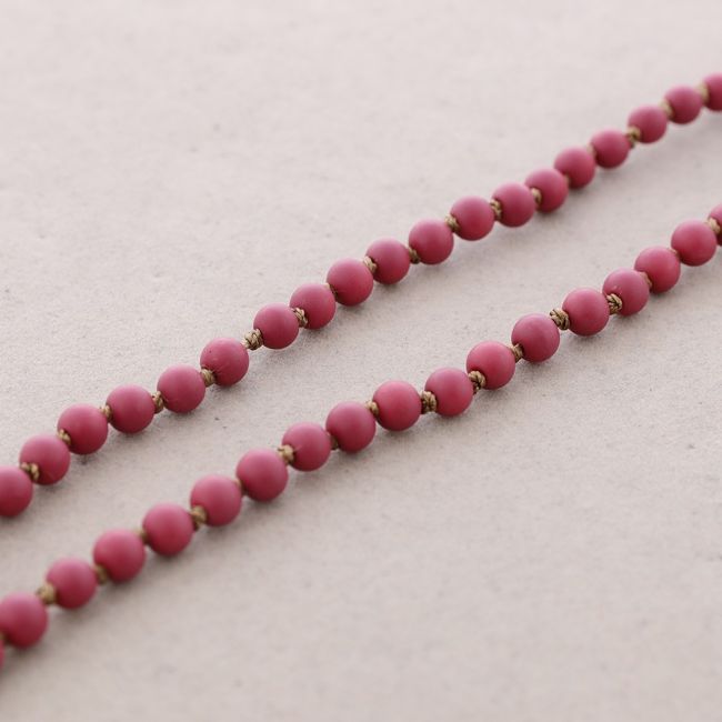 COLLAR LARGO BOLAS NUDOS 1.5M*6MM