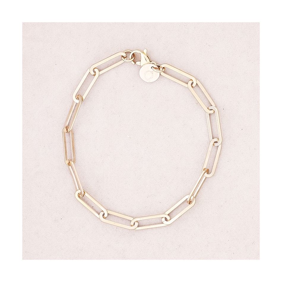 STEEL RECTANGULAR CHAIN BRACELET