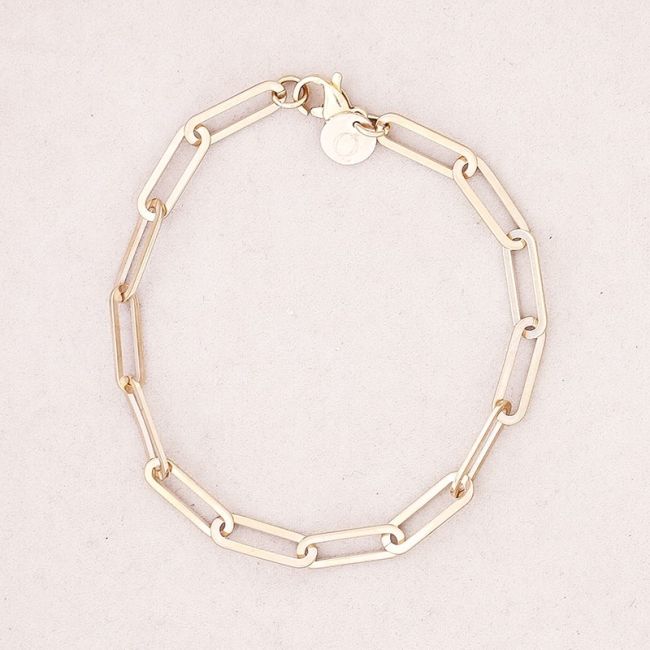 STEEL RECTANGULAR CHAIN BRACELET