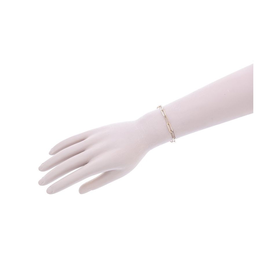 STEEL RECTANGULAR CHAIN BRACELET