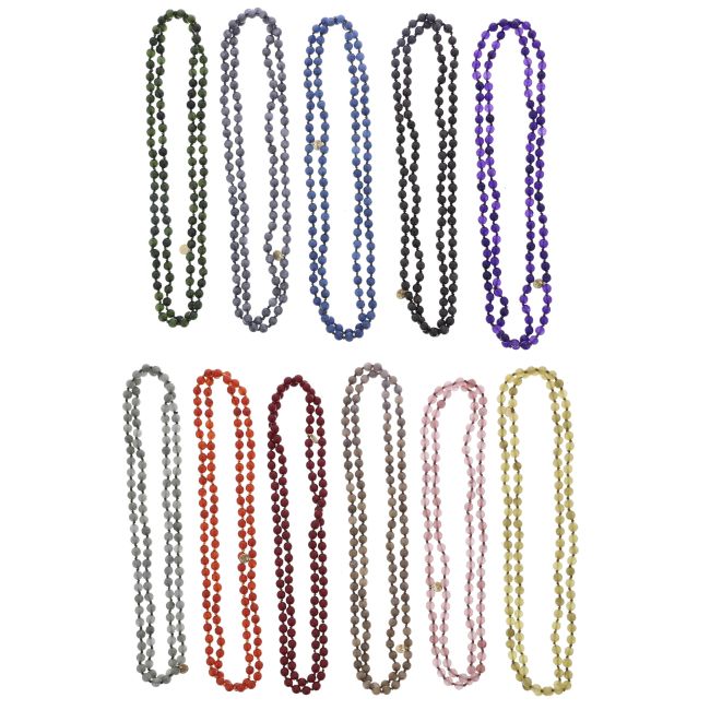 LONG STONE NECKLACE 1.2M*8MM