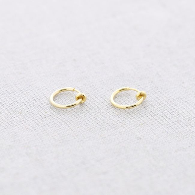STEEL EARCUFF HOOP EARRINGS