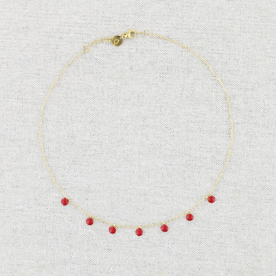 STEEL SHORT NECKLACE WITH ENAMEL MEDALS