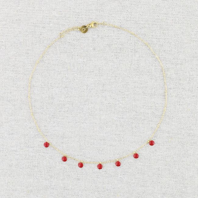 STEEL SHORT NECKLACE WITH ENAMEL MEDALS