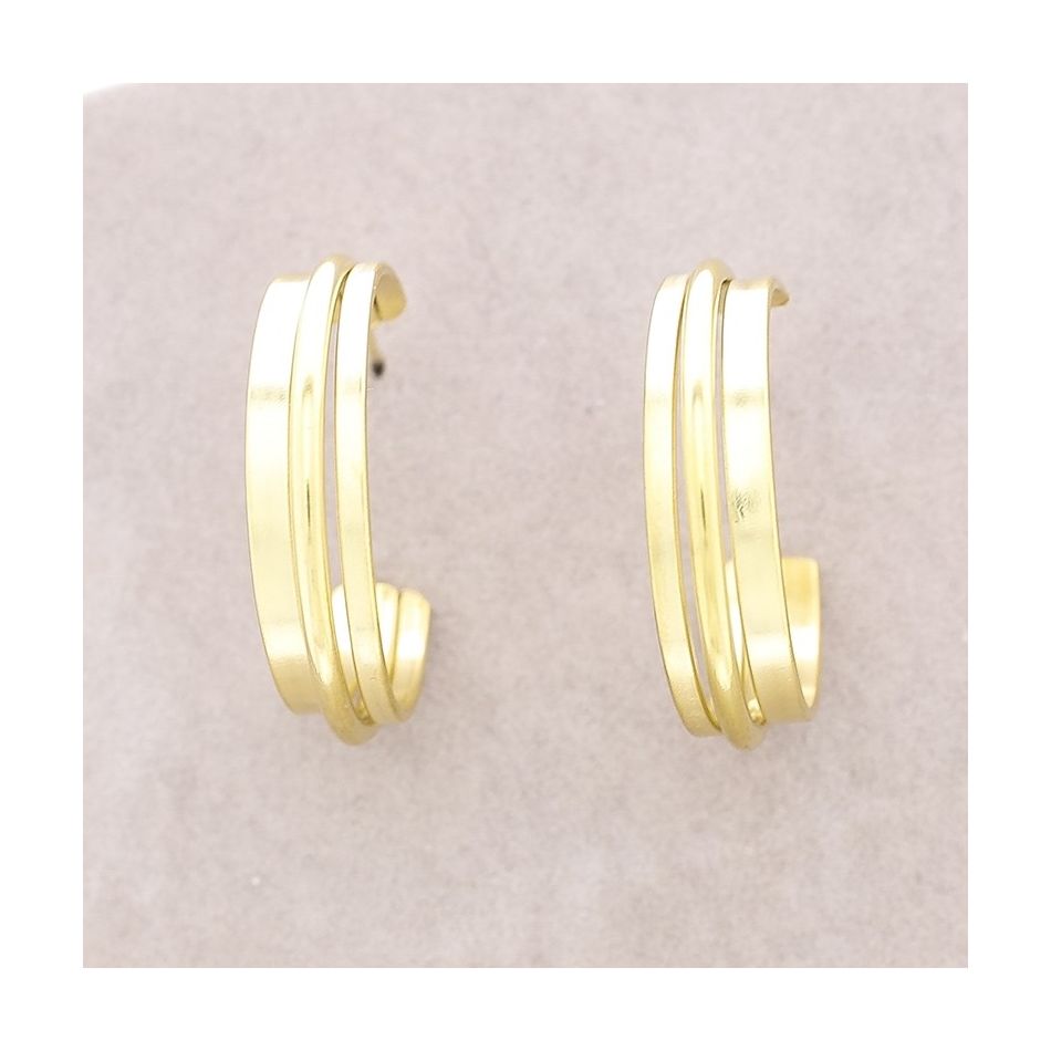 PENDIENTES ACERO ARO TRIPLE