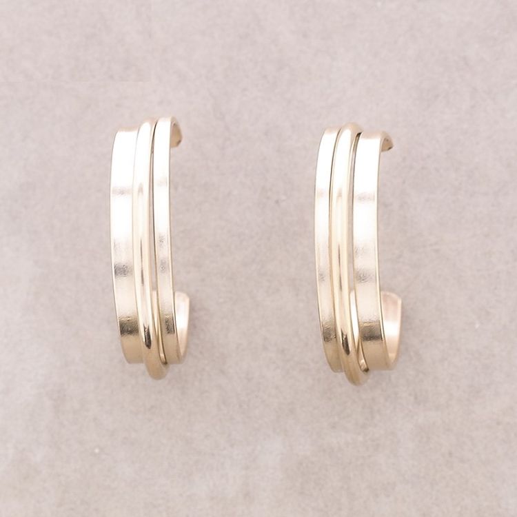 PENDIENTES ACERO ARO TRIPLE 2