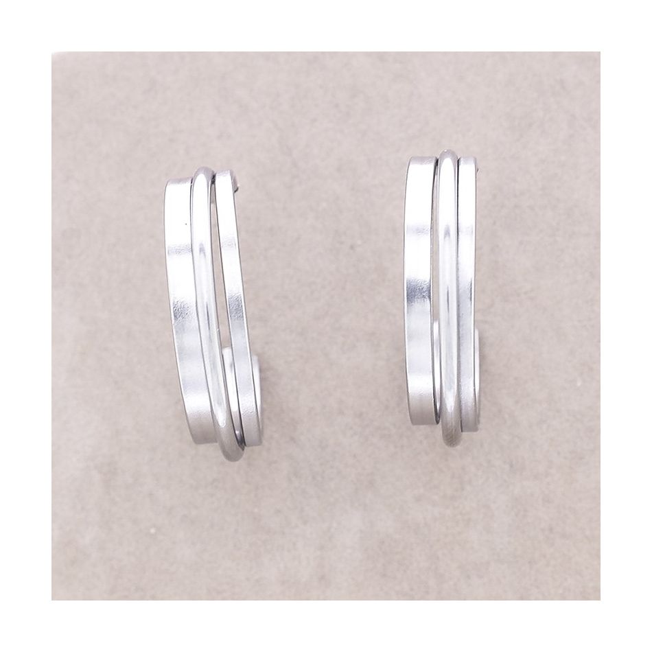 PENDIENTES ACERO ARO TRIPLE