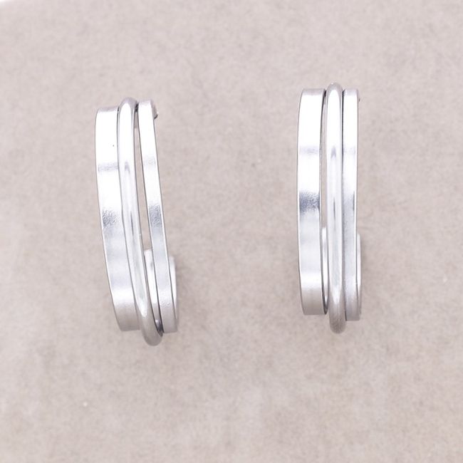 PENDIENTES ACERO ARO TRIPLE