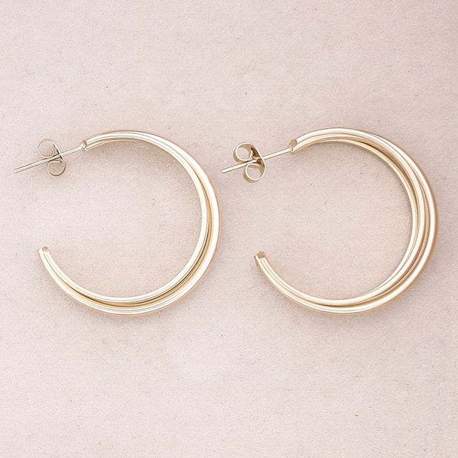 PENDIENTES ACERO ARO TRIPLE