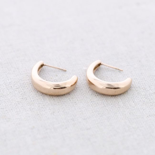 IRREGULAR HOOP STEEL EARRINGS