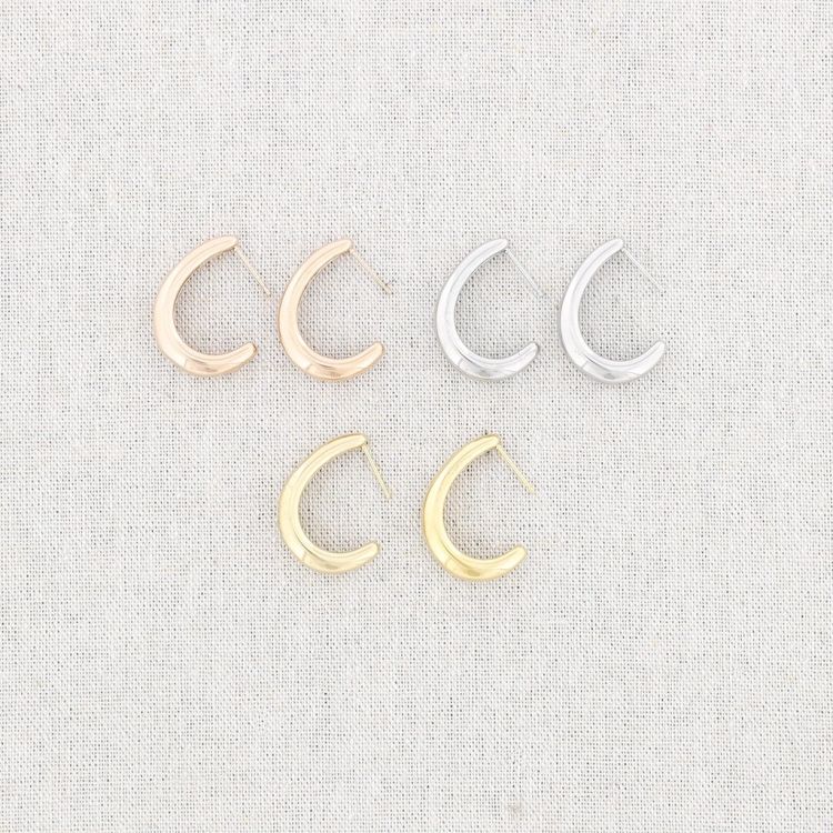 PENDIENTES ACERO ARO IRREGULAR 2