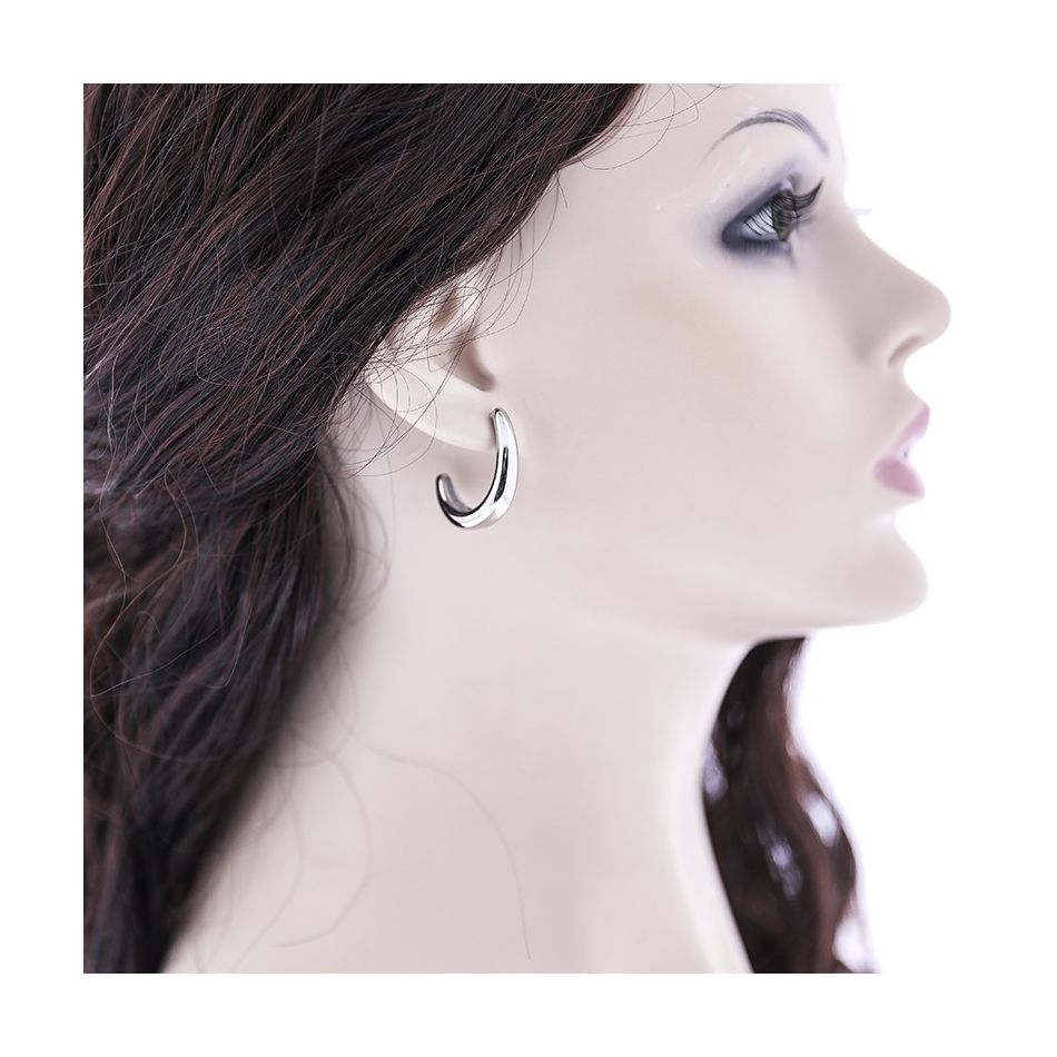 IRREGULAR HOOP STEEL EARRINGS