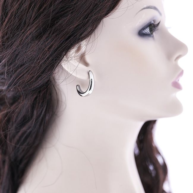 IRREGULAR HOOP STEEL EARRINGS