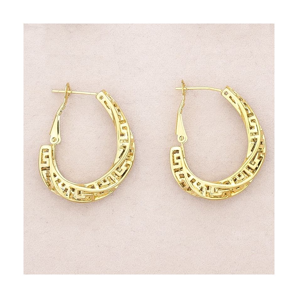 IRREGULAR HOOP STEEL EARRINGS