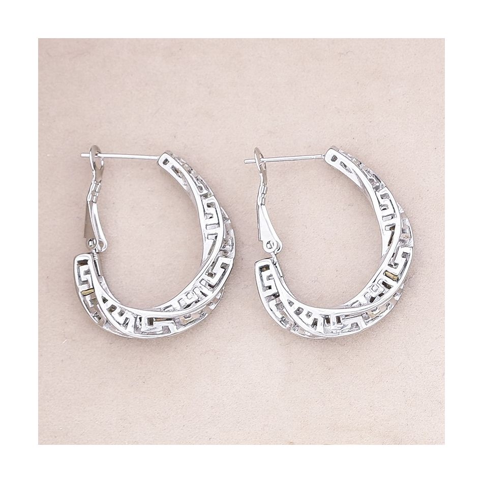 IRREGULAR HOOP STEEL EARRINGS