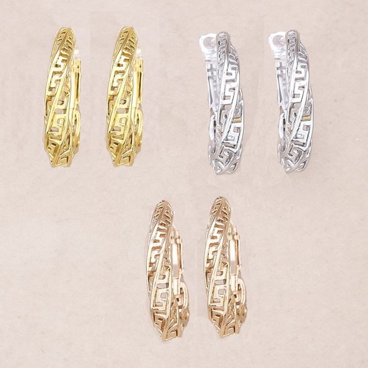 PENDIENTES ACERO ARO IRREGULAR 2
