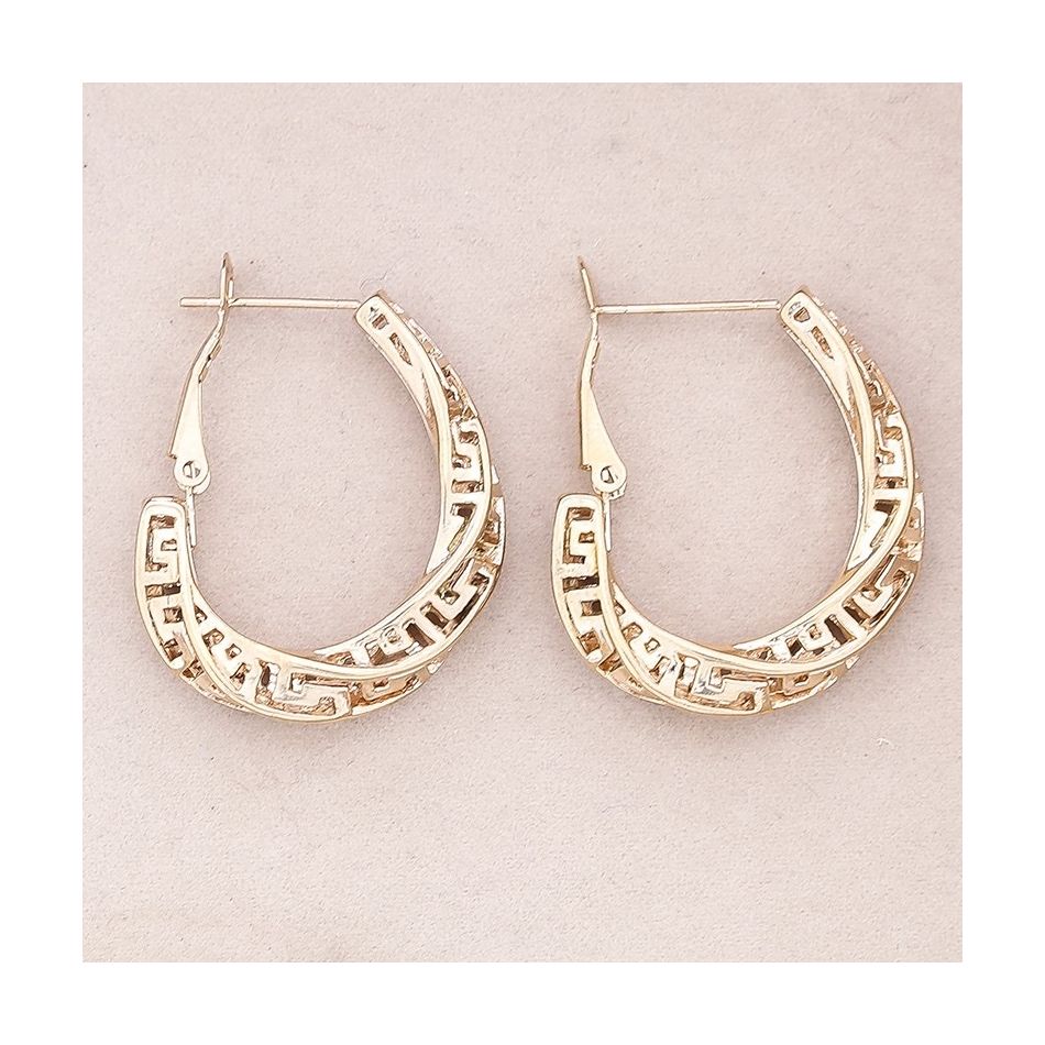 IRREGULAR HOOP STEEL EARRINGS