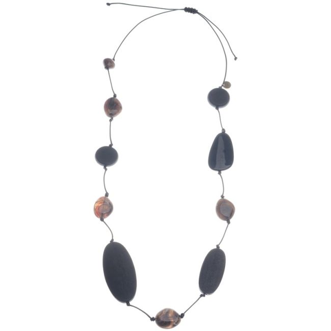 IRREGULAR RESIN BEADS LONG NECKLACE
