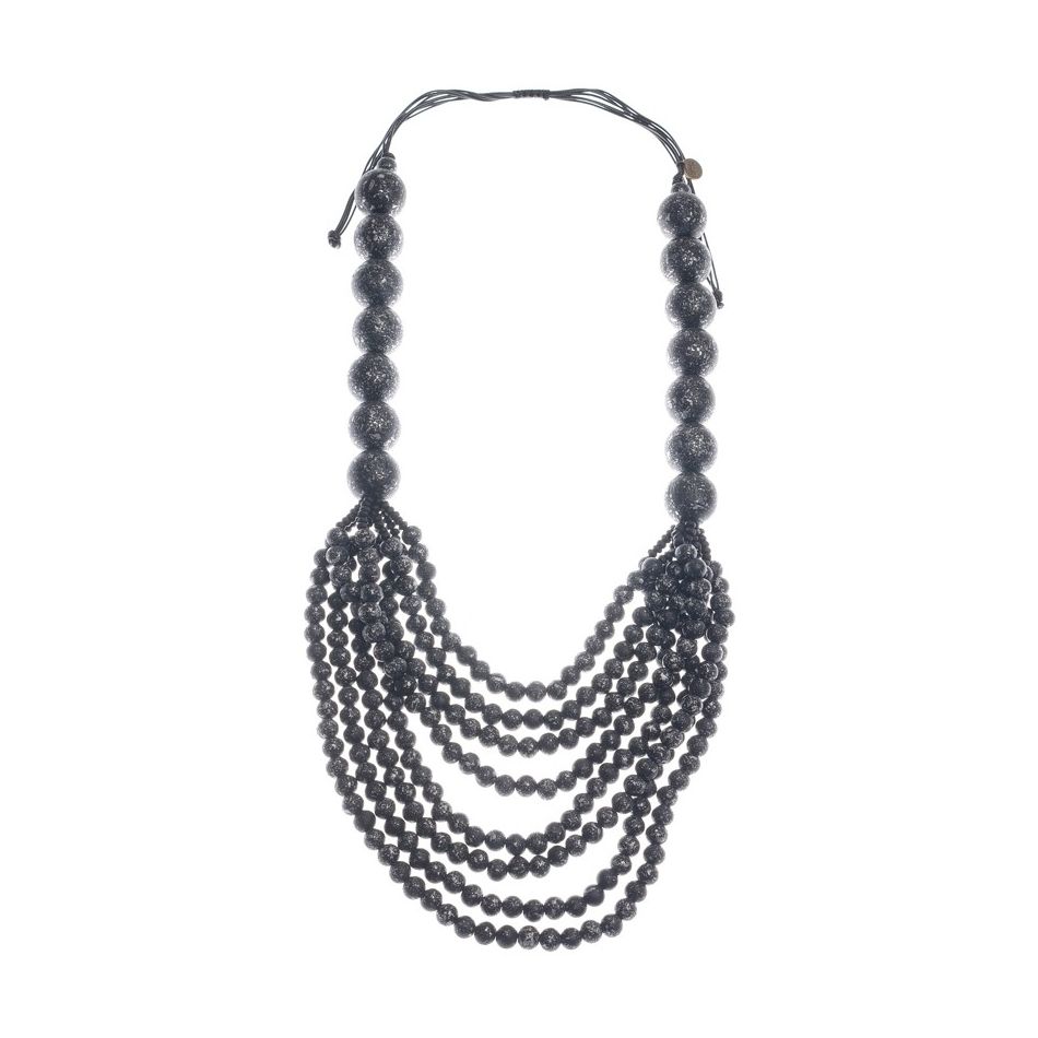 LONG WOODEN BALL NECKLACE