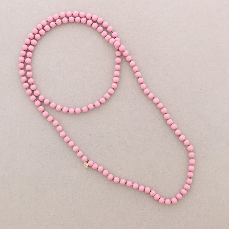 LONG NECKLACE BALL KNOTS 1.2M*8MM